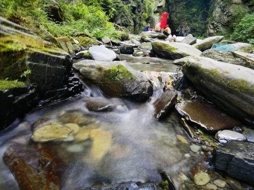 小溪边避暑吃瓜,瓜香四溢的夏日时光